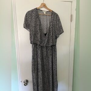 H&M Ditsy Floral Midi Maternity Dress XL